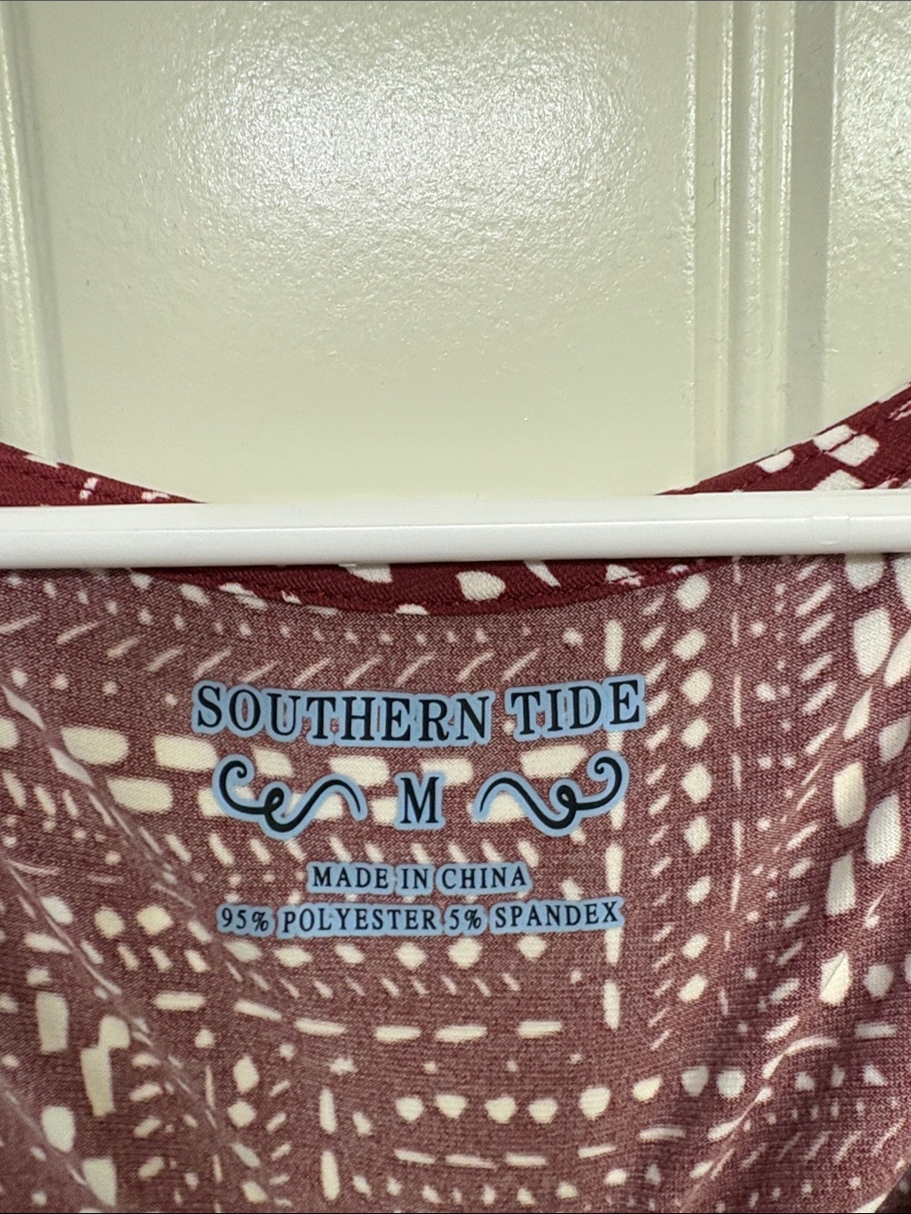 NWT Southern Tide Burgundy Patterned Cap-Sleeve Mini Dress - Picture 5 of 7